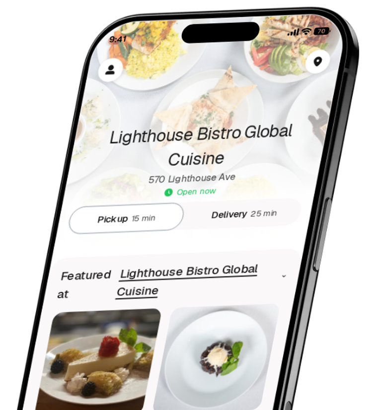 Lighthouse Bistro Global Cuisine app preview