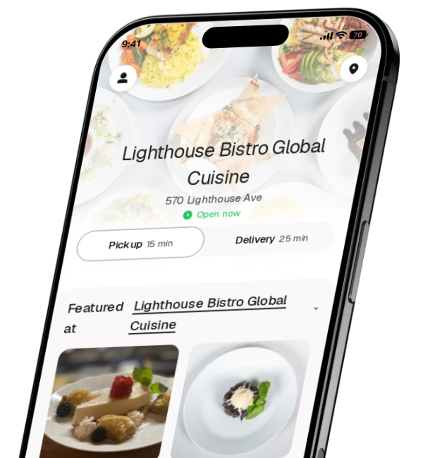 Lighthouse Bistro Global Cuisine app preview