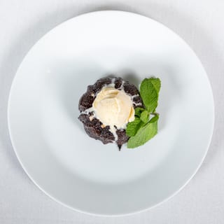 Lava Cake with Ice Cream